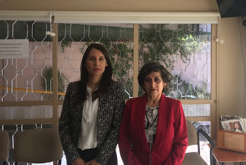 La defensora local jefe de Vallenar, Karina Rojas, y su asistente, Juanita Cruz, destacaron el apoyo que prestan las c&aacute;psulas a su labor.