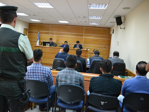 Los defensores penales p&uacute;blicos en su alegato final ante el Tribunal de Juicio Oral de Iquique.