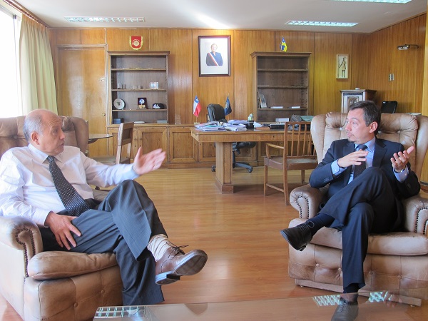 La reinserci&oacute;n social fue uno de los temas abordados en la reuni&oacute;n entre Claudio P&eacute;rez y Gabriel Aldoney.
