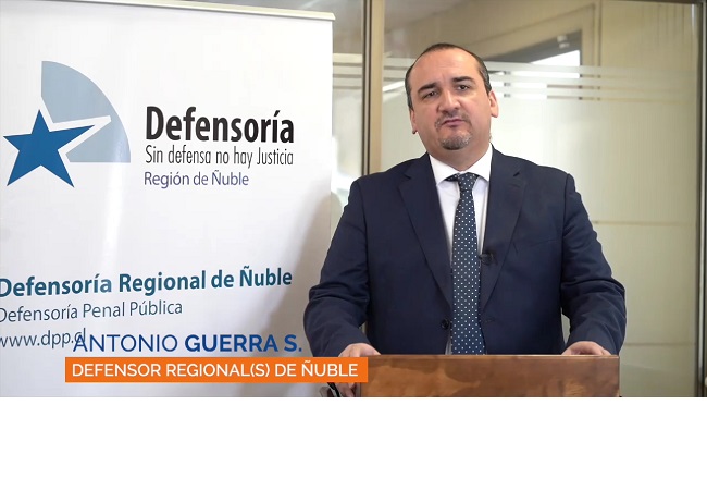 El Defensor Regional (S) de &Ntilde;uble, Antonio Guerra, al rendir cuenta p&uacute;blica de la gesti&oacute;n 2020.