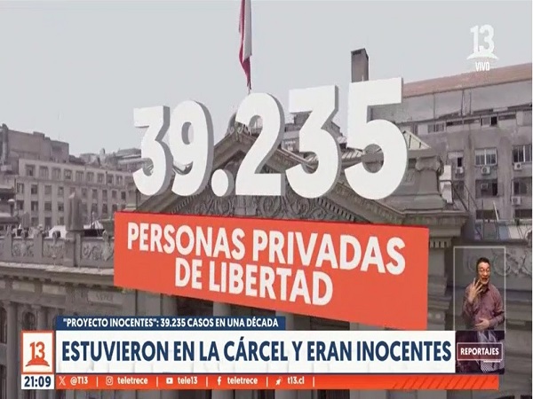 Sobre 39 mil personas que estuvieron privadas de libertad fueron declaradas inocentes desde el inicio de la reforma procesal penal.