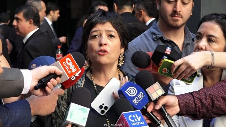 La Defensora Nacional habl&oacute; con la prensa al t&eacute;rmino de la ceremonia de investidura del nuevo fiscal jefe.