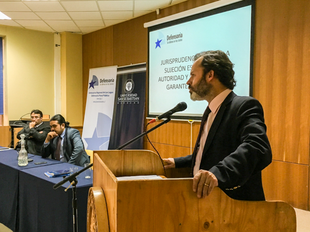 Por la Defensor&iacute;a Regional de Los Lagos expuso el abogado Germ&aacute;n Echeverr&iacute;a.
