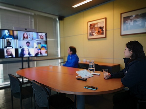 La Defensora Regional y el jefe de Estudios de la DRMS encabezaron la recepci&oacute;n virtual de los nuevos postulantes.