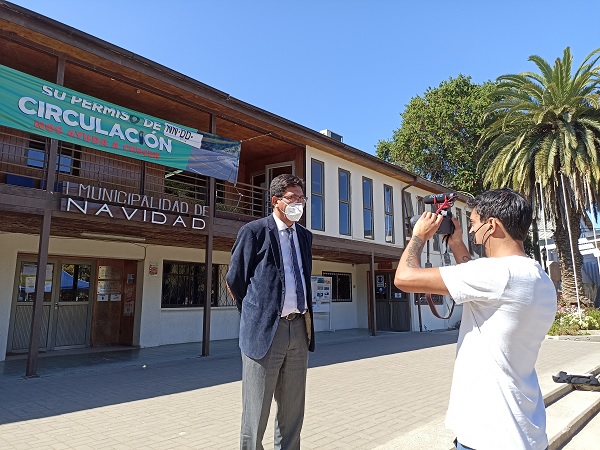 El Defensor Regional de O&acute;Higgins, Claudio Aspe, fue entrevistado por el canal local de Navidad.
