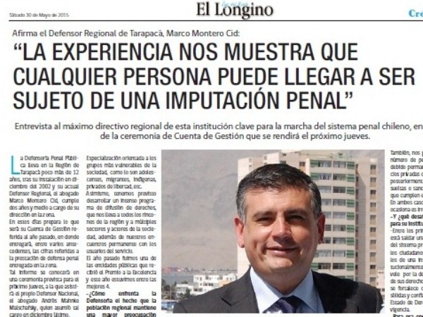 El Defensor Regional de Tarapac&aacute;, Marco Montero Cid.