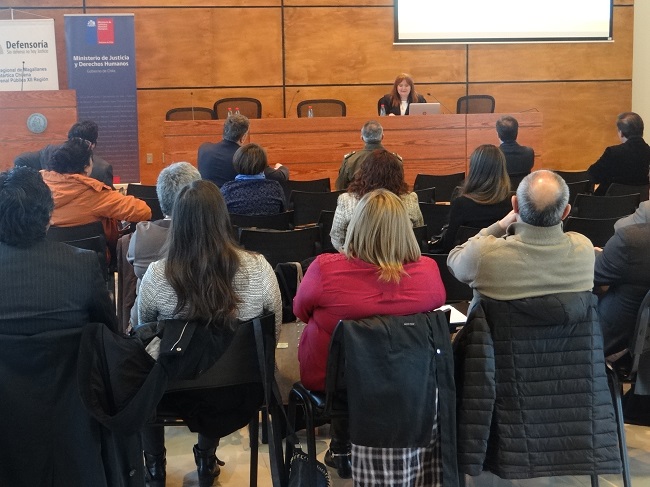 Ver&oacute;nica Reyes, jefa regional de Estudios, tuvo a su cargo la ponencia de la Defensor&iacute;a.