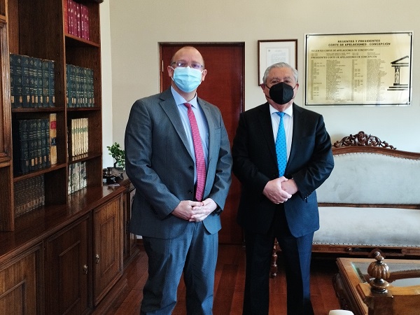 El presidente de Corte Suprema se reuni&oacute; con el Defensor Regional en dependencias de la Corte de Apelaciones de Concepci&oacute;n.