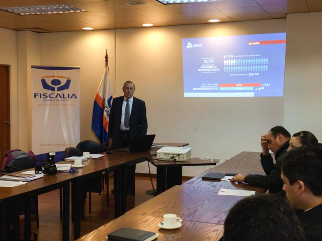 La exposici&oacute;n del Defensor Regional de Los Lagos se realiz&oacute; en la Fiscal&iacute;a Regional, en Puerto Montt.