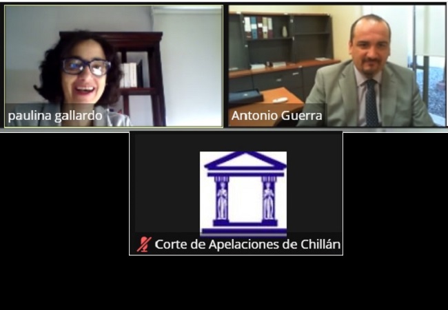 El Defensor Regional (S) de &Ntilde;uble salud&oacute; protocolarmente a Paulina Gallardo, nueva ministra de la Corte de Apelaciones de Chill&aacute;n.
