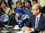 Tanto la machi como sus defensores p&uacute;blicos ser&aacute;n nuevamente convocados a la comisi&oacute;n.En la imagen, Francisca Linconao junto a Renato Gonz&aacute;lez.
