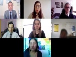 Vista de los intervinientes en la audiencia de juicio oral con asistencia intercultural.