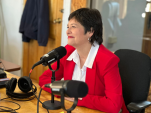 La Defensora Nacional, Ver&oacute;nica Encina, durante la entrevista. 