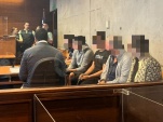 Imputados junto al defensor Rodrigo Madariaga.