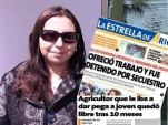 La defensora mariana Galaz y los titulares del principal peri&oacute;dico de Arica.