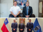 Defensor Regional reunido con las autoridades de la Armada y la Fuerza a&eacute;re de Chile.