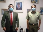 El Defensor Regional de Tarapac&aacute; y el Jefe de la Primera Zona de Carabineros.