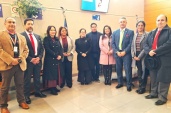 Autoridades que firmaron el convenio