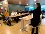 Las estudiantes asistieron esta ma&ntilde;ana a una charla de la jefa del Departamento de Evaluaci&oacute;n, Control y Reclamaciones (DECR), Marcela Werlinger.