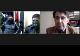 Defensor penitenciario Christian Fuller en el momento en que se supo la orden de libertad