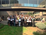 Los participantes en el curso internacional en la Cepal, encabezados por el Defensor Nacional, al centro.