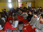 Los alumnos recibieron,tambien material informativo de la defensa penal juvenil y del  Proyecto Inocentes 