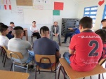 Un prolongado encuentro sostuvo el Jefe de la Unidad de Estudios, Rodrigo Flores, con unos 20 j&oacute;venes privados de libertad en Talca.