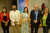 La presidenta del Congreso, el Jefe de Estudios, la Defensora Regional, el Rector de la UCN y la presidenta nacional de la orden