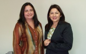 La abogada del INDH zona norte, Fabiola Rivero junto a la Defensora Regional, Loreto Flores 