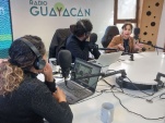 In&eacute;s Rojas en la entrevista de radio Guayacan