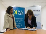 El convenio fue firmado por la Defensora Regional y la Directora Ejecutiva de Kal&eacute;n