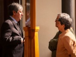 El defensor p&uacute;blico Victor Providel destac&oacute; el esfuerzo de los padres de Raquel Farf&aacute;n Fari&ntilde;a, con quienes convers&oacute; antes de los alegatos.