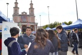 La tradicional Bas&iacute;lica de Andacollo est&aacute; al costado de la plaza de armas donde se instalaron los stands de servicios p&uacute;blicos