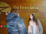 Nayibe Asprilla junto a la defensora Ana&iacute;s Araneda. 