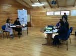 Defensor local de Cochrane Alex Segura Astudillo en audiencia en la localidad de  Villa O&acute;higgins