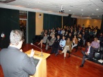 Autoridades, acad&eacute;micos, profesionales y estudiantes de Derecho, participaron en la Conferencia por el D&iacute;a del Abogado.