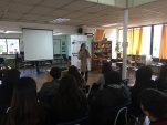 la defensora local jefe penal juvenil, converso con alumnos del liceo maipucino