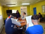 El encuentro del equipo de defensa juvenil con los j&oacute;venes de la casa 11 del CIP de Coronel.  La actividad se realiz&oacute; tambi&eacute;n en la casa 12