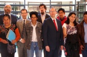 Parte del os dirigentes Lafquenches junto al equipo de la Defensor&iacute;a y el Director General de la Caj Biob&iacute;o.