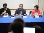 El panel de los expositores del seminario. 