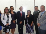 La Defensora Regional de La Araucan&iacute;a (segunda de izquierda a derecha), captada durante la inauguraci&oacute;n del A&ntilde;o Judicial 2013.