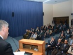 Los asistentes colmaron el Sal&oacute;n de Actos de la IV Zona Naval de Iquique