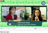 Directora Administrativa de la Defensor&iacute;a Penal P&uacute;blica de &Ntilde;uble Viena Ruiz-Tagle conversa con Jeanette Lama conductora del matinal de Canal 21 TV