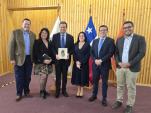 Defensor Regional, Gabriel Carri&oacute;n y autoridades presentes en charla magistral del Dr. Rafael Blanco Su&aacute;rez.