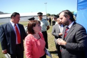 La Intendenta (S) y Gobernadora titular de Concepci&oacute;n, Andrea Mu&ntilde;oz y el Defensor Regional (S)  Juan Ignacio Lafontaine en plena actividad.