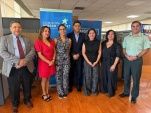 Autoridades regionales de justicia, junto a Defensora Regional 