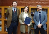 Defensor Regional, Sebasti&aacute;n Salinero, con Catherine R&iacute;os y Fernando Alliende.