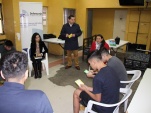 9 fueron  en total los adolescentes que participaron del dialogo con los profesionales de la Defensor&iacute;a del Biob&iacute;o.    