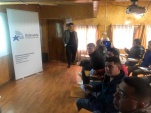 Barahona y el equipo penitenciario dialogaron con los internos. 