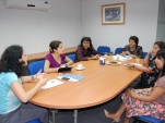 Las expertas de Eurosocial en reuni&oacute;n con representantes de pueblos originarios de Tarapac&aacute;.